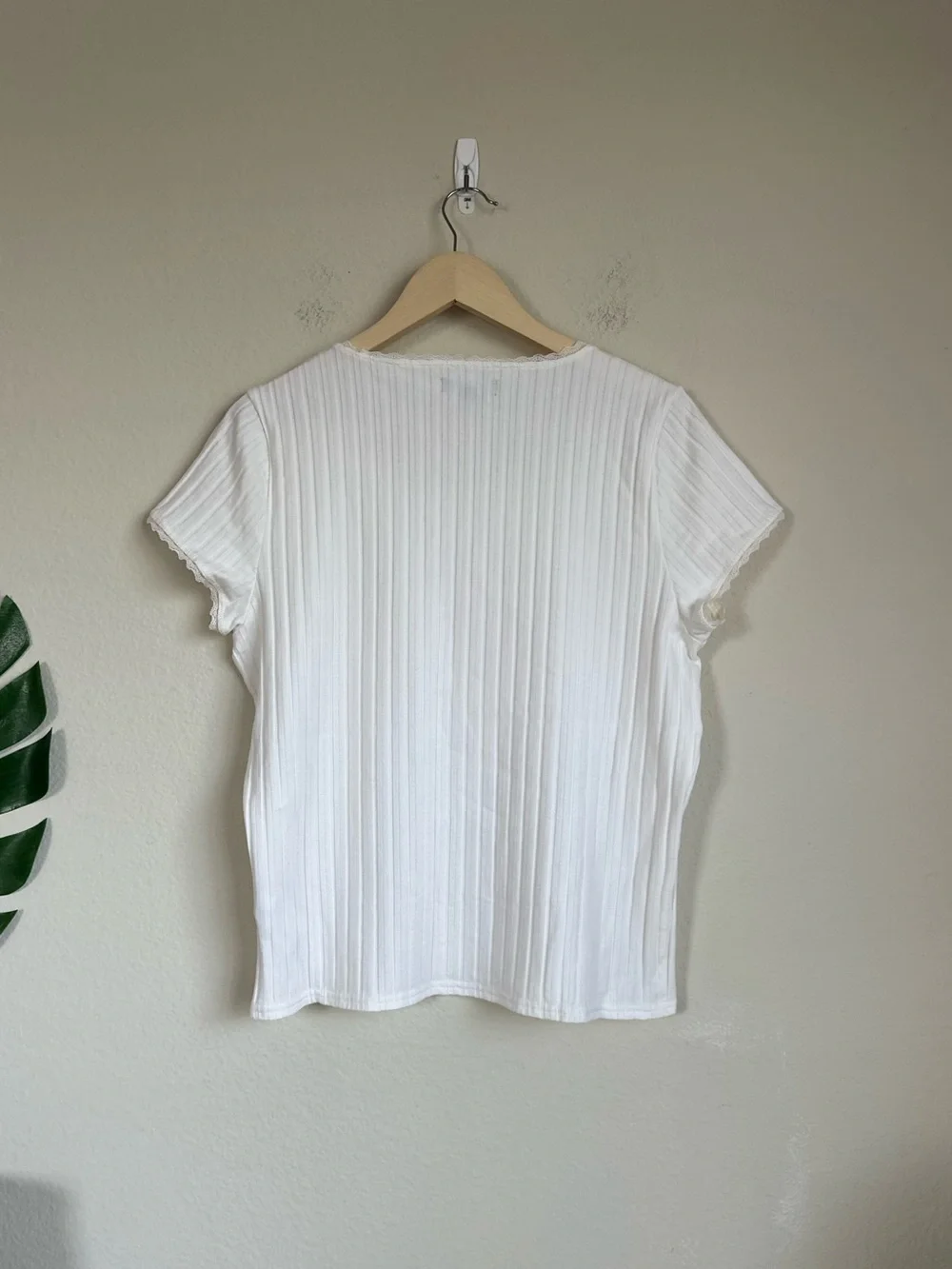NWOT J.Crew Pointelle Short Sleeve Rib T Shirt